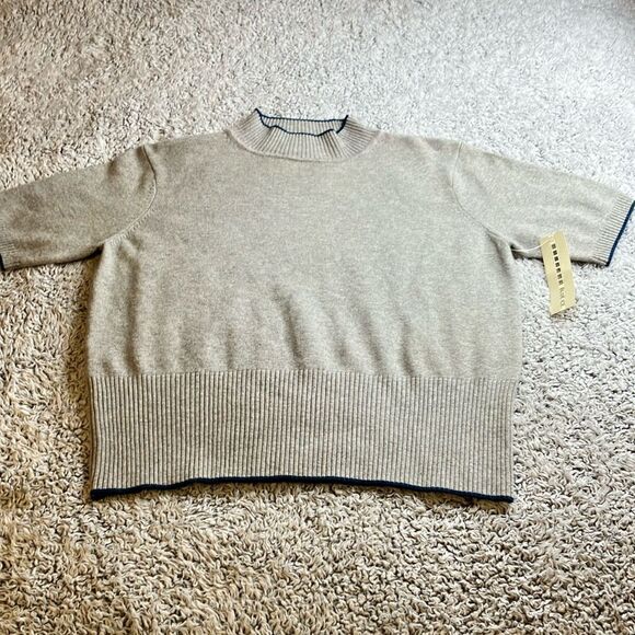 BLUE ICE XL Unisex Wool Cashmere Blend Short Sleeve Sweater - Picture 1 of 15